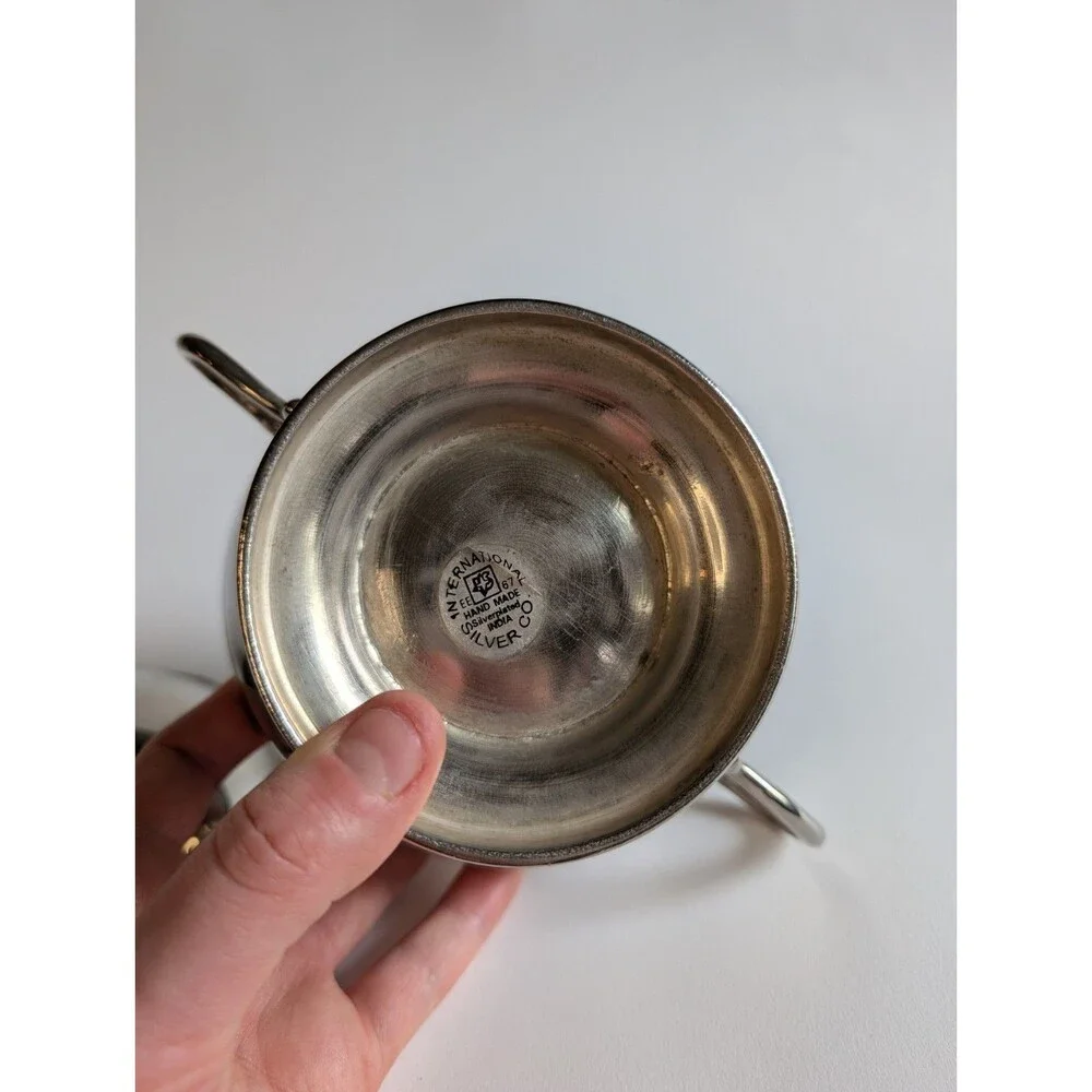 International Silver Brand Silverplate Lidded Sugar Bowl